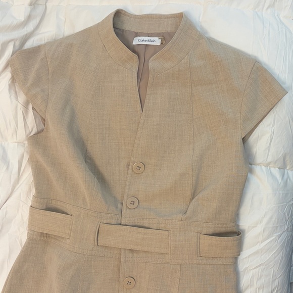 Calvin Klein Beige Midi Dress - Picture 2 of 5